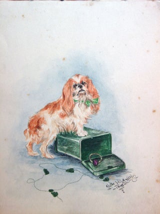 Autograph Album and Sketch Book created by Employees of the Ministry of Munitions, Drawing Office, includes Women's Advancement, Fine Watercolors and Sketches - some Chinese Characters.
