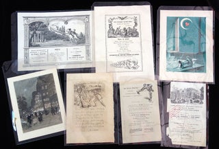Item #1240145 Menus and Invitations for the Societe Archeologique, Historique & Artistique le...