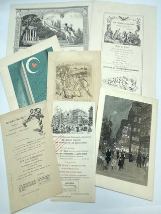 Menus and Invitations for the Societe Archeologique, Historique & Artistique le Vieux Papier our l'etude de la vie & Des Moeurs d'autrefois (Archaeological Society, Historical and Artistic Old Paper for the Study of Life & Habits) 1910-