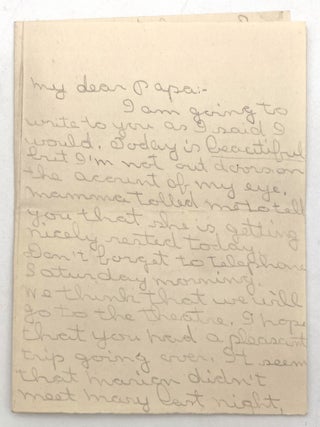 Twenty-five (25) Letters from Siblings to their Grandfather, Father & Mother, 1899-1905. West Newton, MA