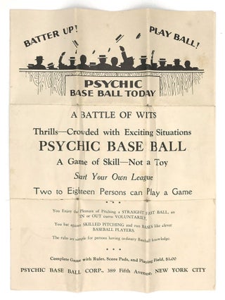"Psychic Base Ball" Card Game