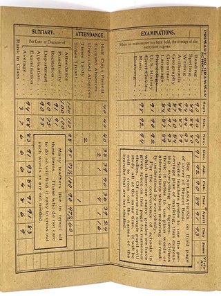 Promotional Pamphlet and Instructions on How to Use the Report Book - Teacher's Aid