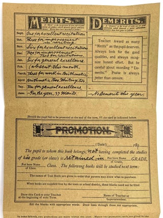 Promotional Pamphlet and Instructions on How to Use the Report Book - Teacher's Aid
