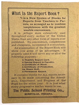 Promotional Pamphlet and Instructions on How to Use the Report Book - Teacher's Aid