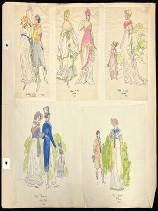 "Modes et Costumes Historiques" -- Over Fifty (50) Historical Costume Designs from France, 1920