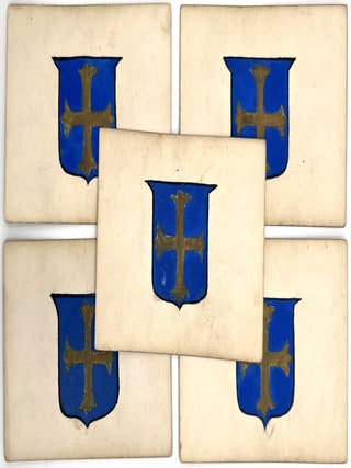 Handmade 19th Cent. French Card Game with Elegant Original Gouache Artwork -- "Memory" or "Keep Your Temper"