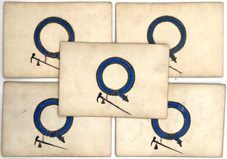 Handmade 19th Cent. French Card Game with Elegant Original Gouache Artwork -- "Memory" or "Keep Your Temper"