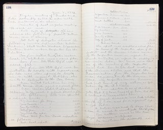 1920s Book of Manuscript Minutes Kept by "Trade and Labor Assembly" in Illinois -- Includes Important Historical Information about Trades, Labor, Unions, etc.