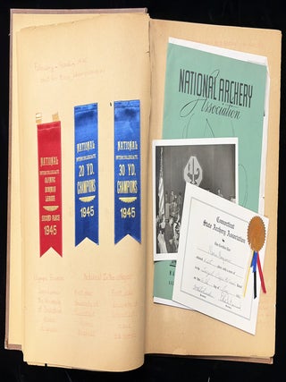 Item #20005708 "Archery" -- 1940s Album of Ephemera Charting Archery Career of UCONN...