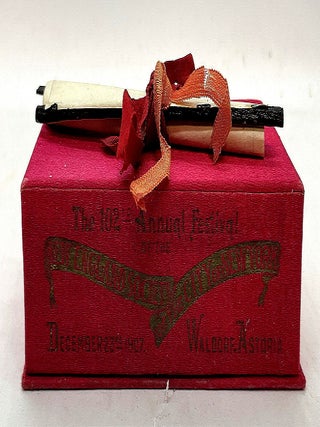 Banquet Favor Box for The 102nd Annual Festival of the New England Society of the City of New York - with Scroll Map of New England at top