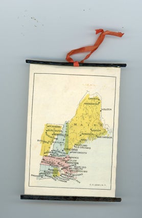 Banquet Favor Box for The 102nd Annual Festival of the New England Society of the City of New York - with Scroll Map of New England at top