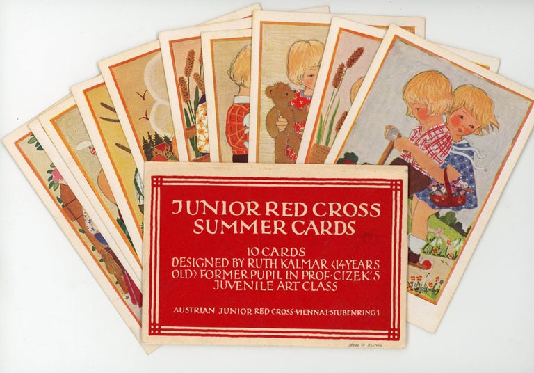 Item #20107036 Junior Cross Summer Cards, Containing 10 Cards Designed by Ruth Kalmar at age 14 years. Ruth Kalmar Wilson, Artist.