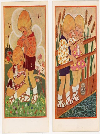 Junior Cross Summer Cards, Containing 10 Cards Designed by Ruth Kalmar at age 14 years