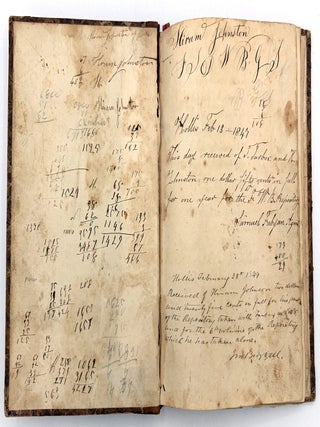 Item #20128225 19th cent. Account Book of Cabinet Maker Hiram Johnston of Hollis, Maine. Hiram...