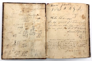 Item #20128225 19th cent. Account Book of Cabinet Maker Hiram Johnston of Hollis, Maine. Hiram...
