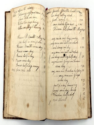 19th cent. Account Book of Cabinet Maker Hiram Johnston of Hollis, Maine