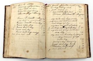 19th cent. Account Book of Cabinet Maker Hiram Johnston of Hollis, Maine