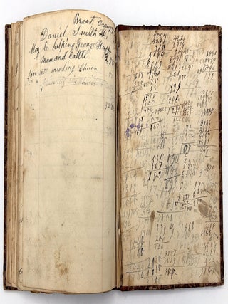 19th cent. Account Book of Cabinet Maker Hiram Johnston of Hollis, Maine