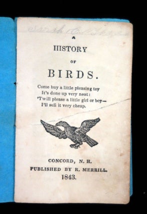 Item #20128248 A History of Birds. For the Use of Children, Blue