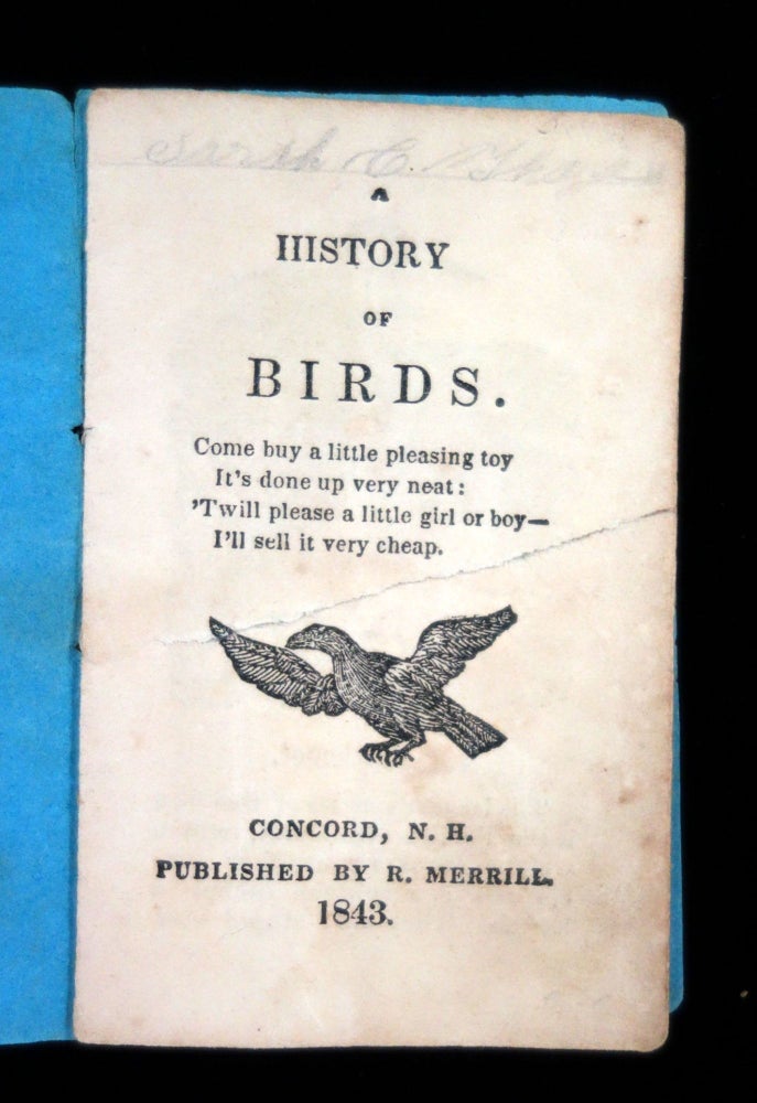 Item #20128248 A History of Birds. For the Use of Children, Blue.