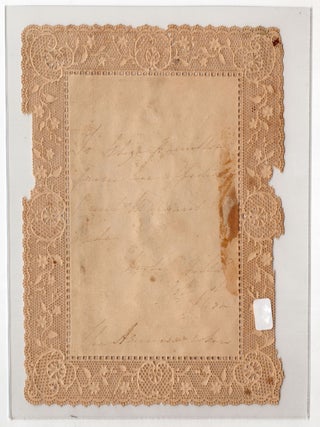 "The American Colors" -- Lace Paper Token of Affection with Original Artwork of American Flag and Eagle