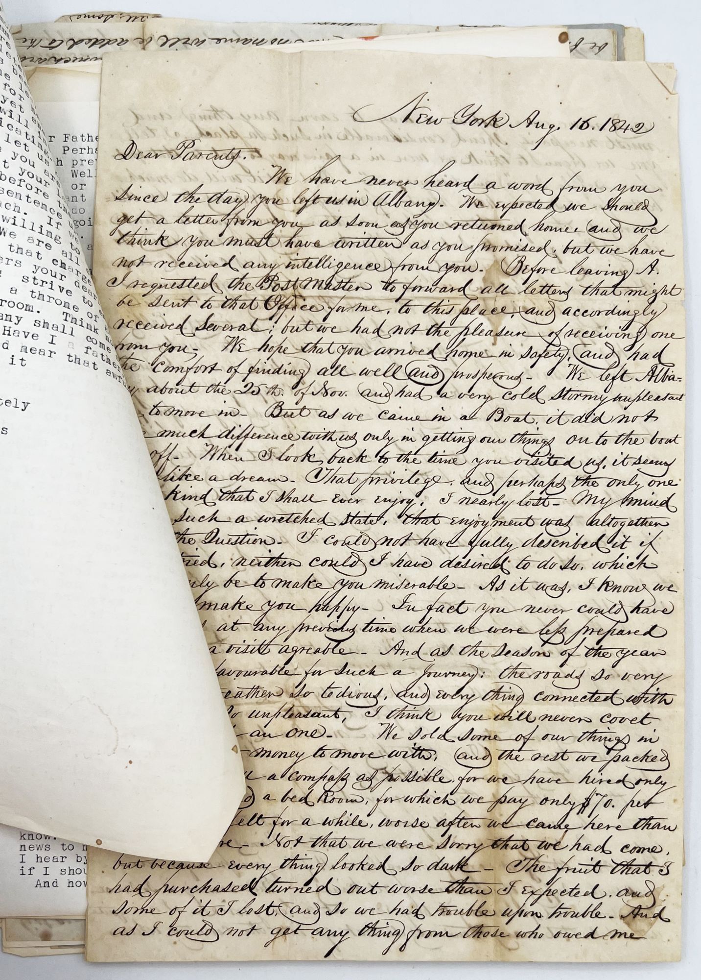 A group of 10 letters from a son to his mother over 14 years