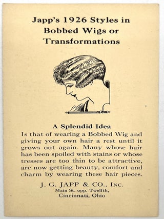 Item #20128669 Japp's 1926 Styles in Bobbed Wigs or Transformations
