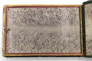 c.1840 German Friendship Album with Fine Original Artwork, Hidden Compartment