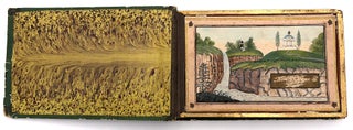 c.1840 German Friendship Album with Fine Original Artwork, Hidden Compartment
