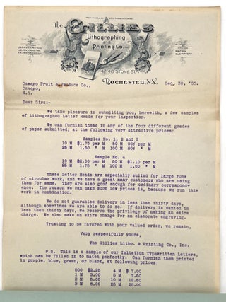 Five (5) Letterhead Salesman Sample Books 1890s-1957