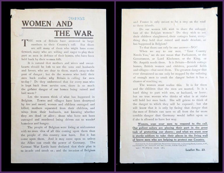 Item #20200502 Women And the War