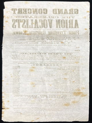 c.1865 Arion Vocalists Theatrical Broadside