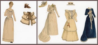 Item #202008277 A fine hand drawn and watercolor Victorian Fine Lady Paper Doll with 3+ Costumes...