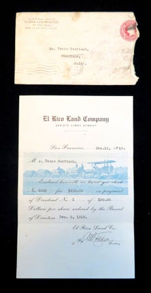 Correspondence on an El Rico Land Company Letterhead which Features an Engraving of Caterpillar Tractor
