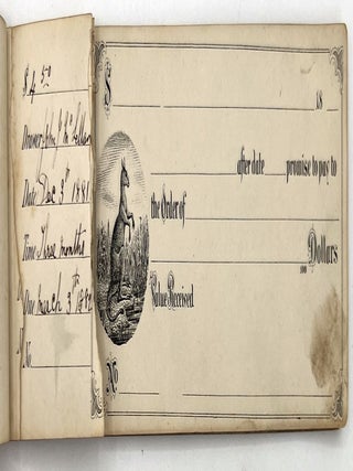 1880s Book of Lithographed Promissory Notes with Kangaroo Motif