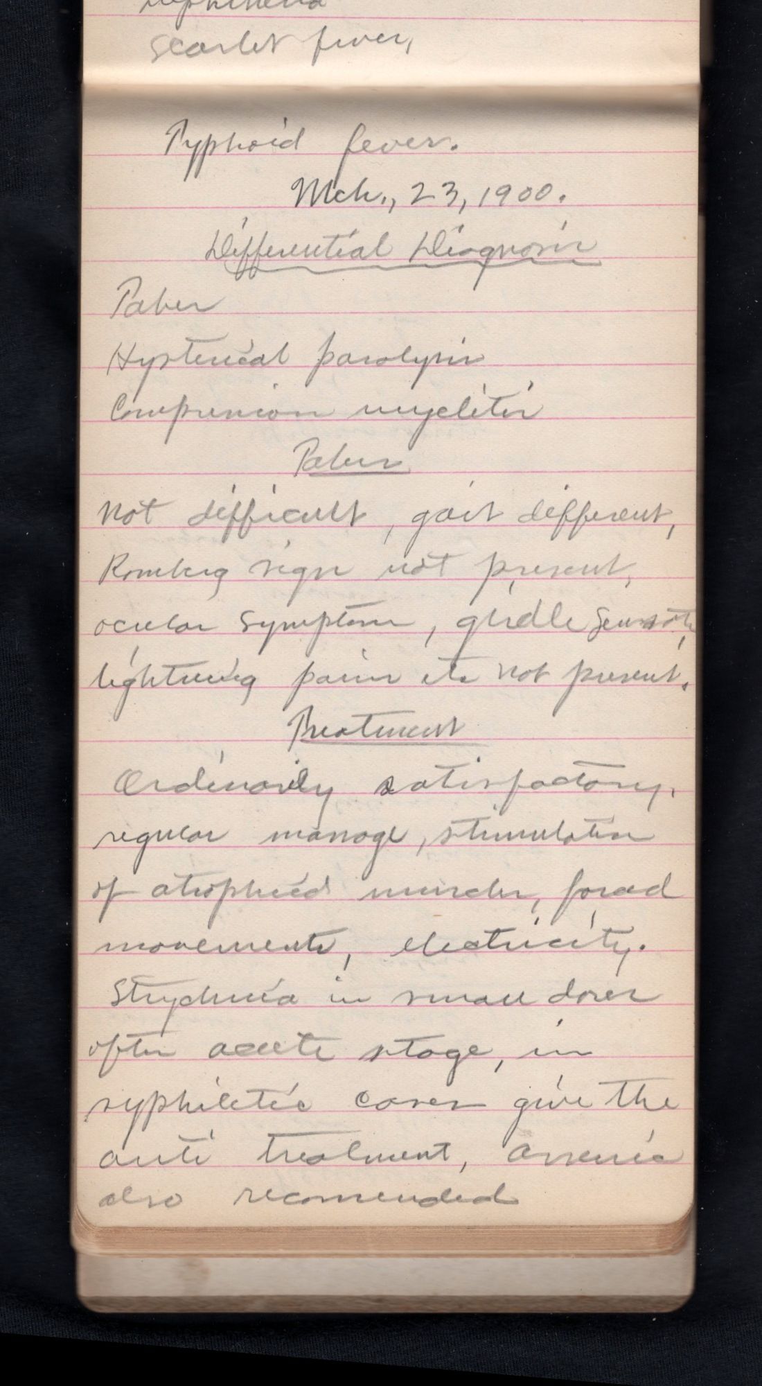 Medical School Notes of Elbert S. Dupuy for a Course on Laryngology at ...