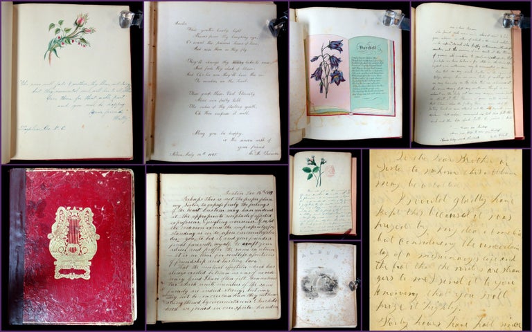 Item #20202412 Friendship Album Belonging to India Missionary Amelia Mercy Newton Little, circa 1841-1847, from Sherburne, NY