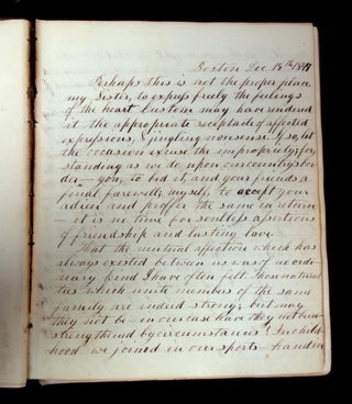 Friendship Album Belonging to India Missionary Amelia Mercy Newton Little, circa 1841-1847, from Sherburne, NY