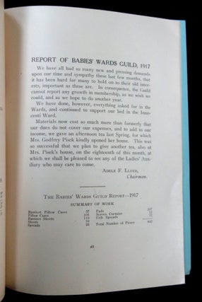 Report of the Babies' Wards Post-Graduate Hospital