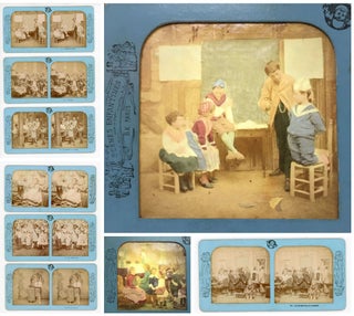 Item #20203278 10 French Tissue Stereoviews - Children in Adult Situations from the Scenes...