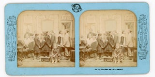 10 French Tissue Stereoviews - Children in Adult Situations from the Scenes Enfantines Series