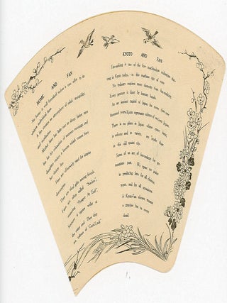 Fan Shaped Souvenir from The Kyoto Fan Makers Association, Golden Gate International Exposition