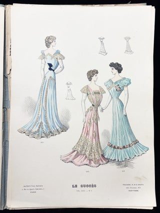 Le Succes Vol. XXII, No. 7 -- Colored Plates of Parisian Women's Fashion from October 1901