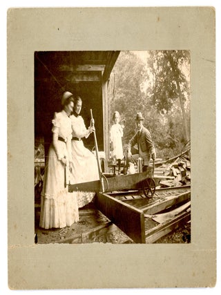 Item #20214665 Occupational Photo - Women operating mill saw (?