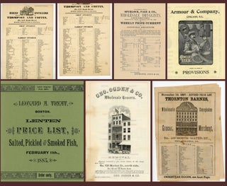 Price Lists - A collection Spanning 100 Years Examining the Availability, Distribution, Price and Pricing Consideration of Food & Other Commodities