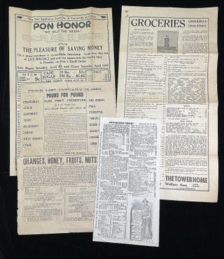 Price Lists - A collection Spanning 100 Years Examining the Availability, Distribution, Price and Pricing Consideration of Food & Other Commodities