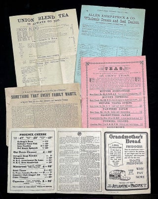 Price Lists - A collection Spanning 100 Years Examining the Availability, Distribution, Price and Pricing Consideration of Food & Other Commodities