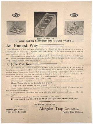 Abingdon Trap Company Illustrated Circular and Sales Letter on Company Billhead