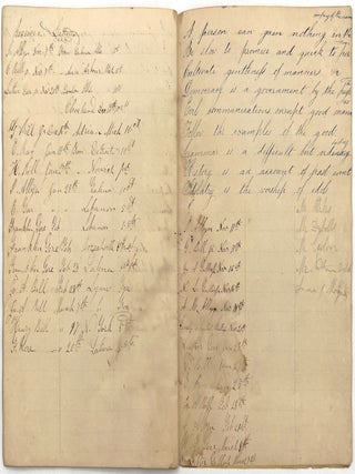 1840s Register of Student Attendance -- Skilled Penmanship, Creative Data Organization