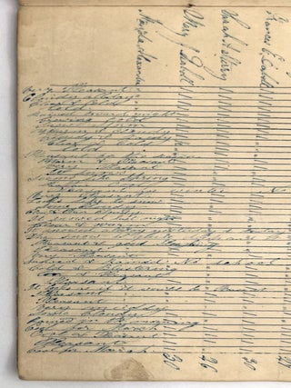 1840s Register of Student Attendance -- Skilled Penmanship, Creative Data Organization